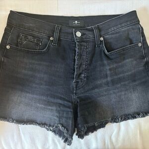 7 For all Mankind black jean shorts